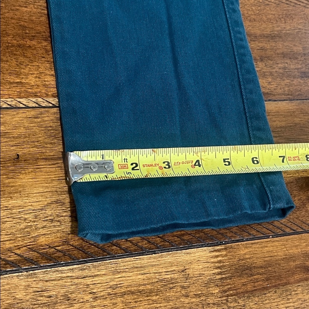 Levi's Mid Rise Skinny Jeans Size 6M Rare Dark Teal Green black silver tab - Picture 12 of 12